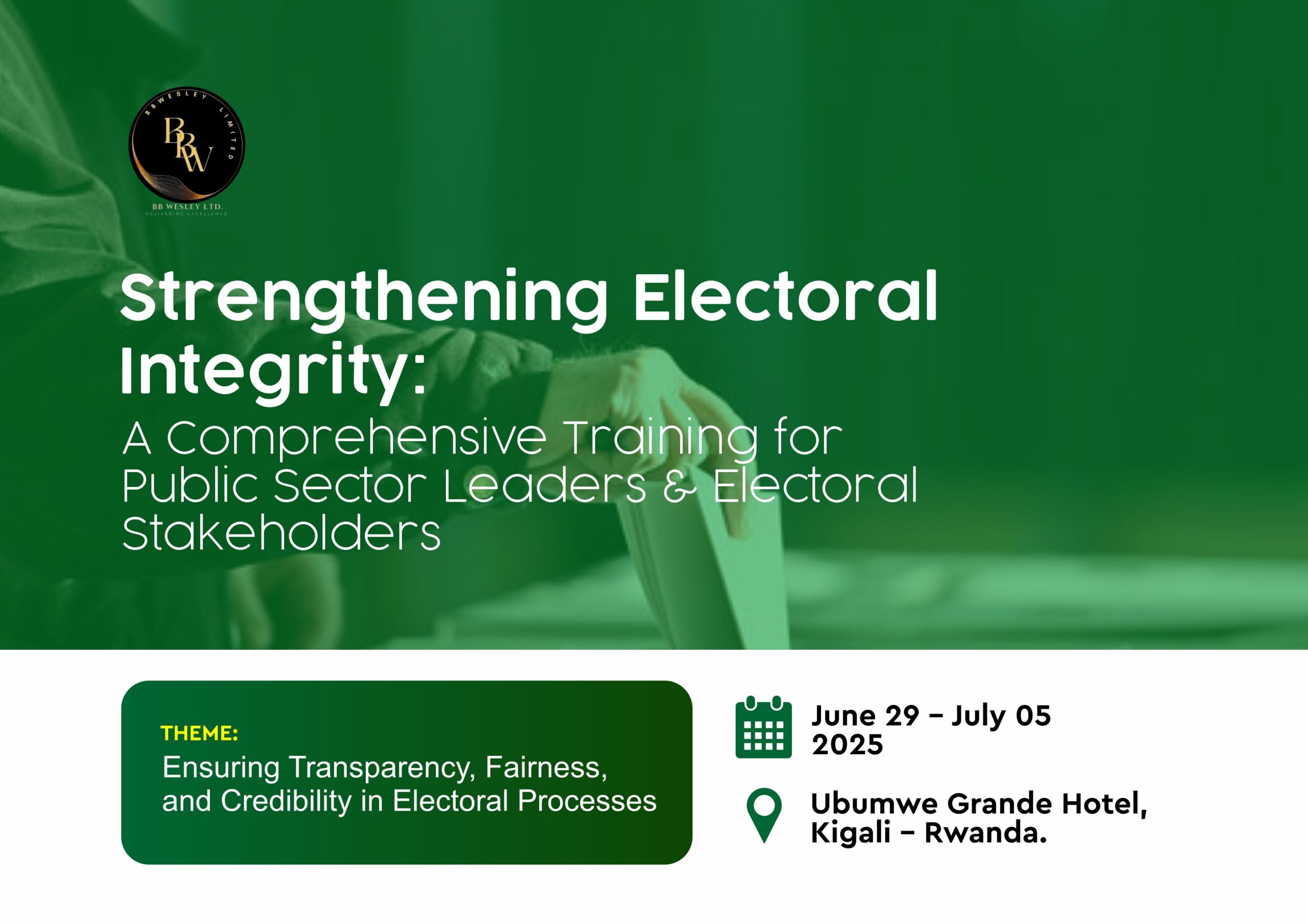 You are currently viewing Strengthening Electoral Integrity: A Comprehensive Training for Public Sector Leaders & Electoral Stakeholders