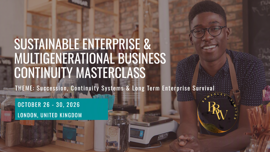 Read more about the article Sustainable Enterprise & Multigenerational Business Continuity Masterclass
